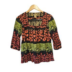 ART & SOUL Tunic Top Blouse BOHO‎ MEDIUM